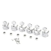 Musiclily Pro 6 in Line Guitar Semi Closed Tuners Machine Heads Tuning Pegs Keys Set for Electric Guitar,Chrome