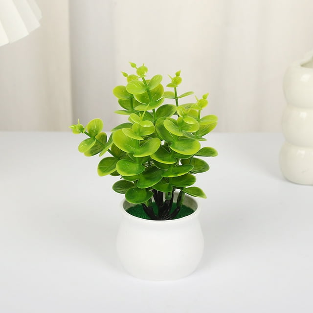 Zhuge 3 piezas de plantas de simulación en maceta, pequeñas plantas falsas en maceta, mini plantas artificiales de escritorio (A07)