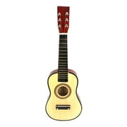 Natural Colored Classic Rock 'N' Roll 6 Stringed Acoustic Guitar Toy Guitar Musical Instrument for Kids, Includes: Guitar Pick & Extra Guitar String