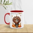 thumbnail image 3 of Happy Thanksgiving Maine Coon Turkey Costume Pumpkins Autumn Leaves 11oz Accent Two-tone Mug Cat Lover Kitten Owner Gifts Coffee Tea Cup - 130144, 3 of 5