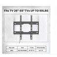 thumbnail image 4 of USX MOUNT TV Mount Fixed for 26-65 Inch TVs, TV Wall Mount TV Bracket VESA up to 400x400mm and 100 LBS Loading Capacity, Low Profile and Space Saving, 4 of 8