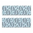 thumbnail image 2 of Blue and White Bench Cushion Set of 2, Hand Drawn Style Ocean Themed Pattern with Coral Seaweed, Standard Size Foam Pad and Decorative Cover, Pale Blue Dark Blue, by Ambesonne, 2 of 4