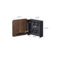 thumbnail image 7 of Yamazaki Home Rin Square Magnetic Key Cabinet - Wood Accented Keychain Organizer - Steel + Wood, 7 of 7