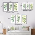 thumbnail image 4 of Designart "Minimalistic Eucalyptus Essence in White and Green VII" Floral Framed Wall Art Set Of 3 - White Floral Frame Gallery Wall Set For Home Decor, 4 of 7