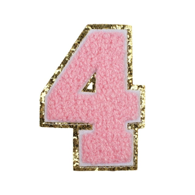WHEANG Computer Embroidery Towel Embroidery Pink 0-9 Number Embroidery Stickers Clothing Accessories Clothing and Hat Accessories Patch Cloth Stickers One Size Multi-Color