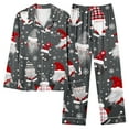 thumbnail image 2 of VBTAPA Womens Christmas Pajama Sets Novelty 3D Printed Long Sleeve Button Down Shirts and Wide Leg Capris Matching Jammies Set 2 Piece Holiday Sleepwear with Pockets Prime DealsMulticolor XL, 2 of 6
