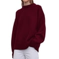thumbnail image 3 of Suéter PRETTYGARDEN Rojo Vino Cuello Redondo Manga Larga Talla L, 3 of 4