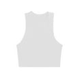 thumbnail image 1 of Penkiiy Women's Ribbed Knit Sleeveless Round Neck Slim Fitted Basic Crop Tank Top M White, 1 of 3