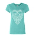 thumbnail image 1 of Tee Hunt Bandana Skull Women's T-Shirt Biker Outlaw MC Motorcycle Club Shady Character, Light Blue, 3X-Large, 1 of 5