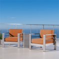 thumbnail image 2 of Noble House Cape Corail 3 Pièces Extérieur en Faux Bois Conversation Ensemble dans la Rouille, 2 of 10