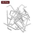 thumbnail image 3 of 50 Pack L Shape Hooks, 1-1/2 Inch Right Angle Screw Hooks for Hanging, Silver, 3 of 7