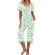 thumbnail image 1 of Puntoco Conjunto de pijama cómodo para mujer Conjunto de pijama y pantalón de manga corta con cuello en V para mujer Conjunto de pijama informal con bolsillos, 1 of 5
