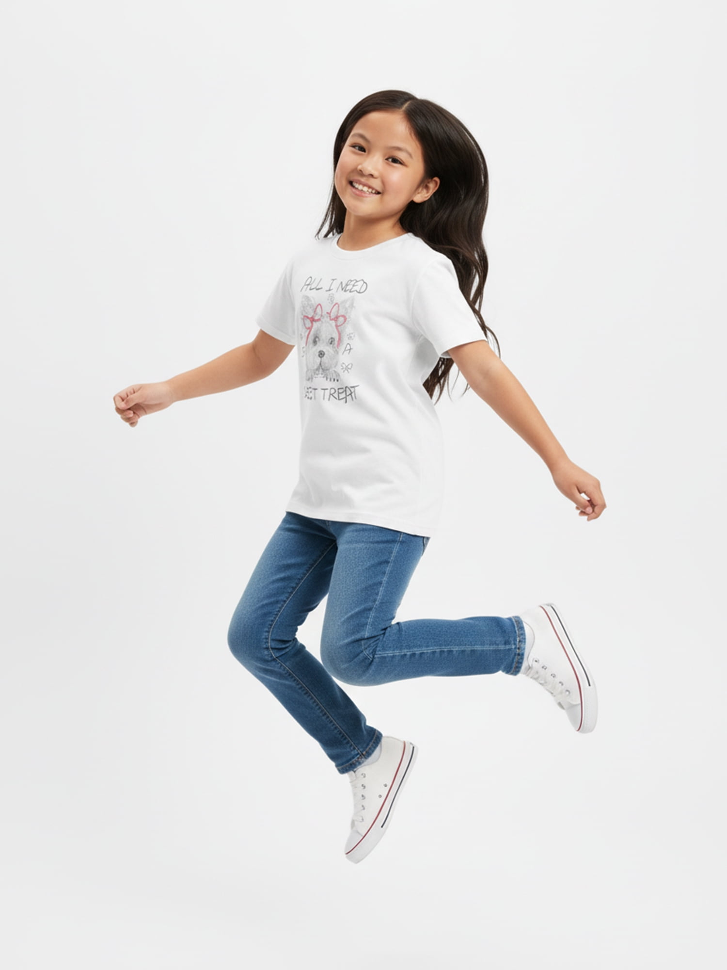 Wonder Nation Girls' Sweet Treat Graphic Tee with Short Sleeves, Sizes 4-18