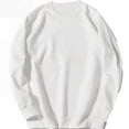 thumbnail image 2 of COSFO White Men's Sweatshirts Athletic Crew Neck Long Sleeve Solid Top Relaxed Fit Pullover Workout Sweatshirts, 2 of 3