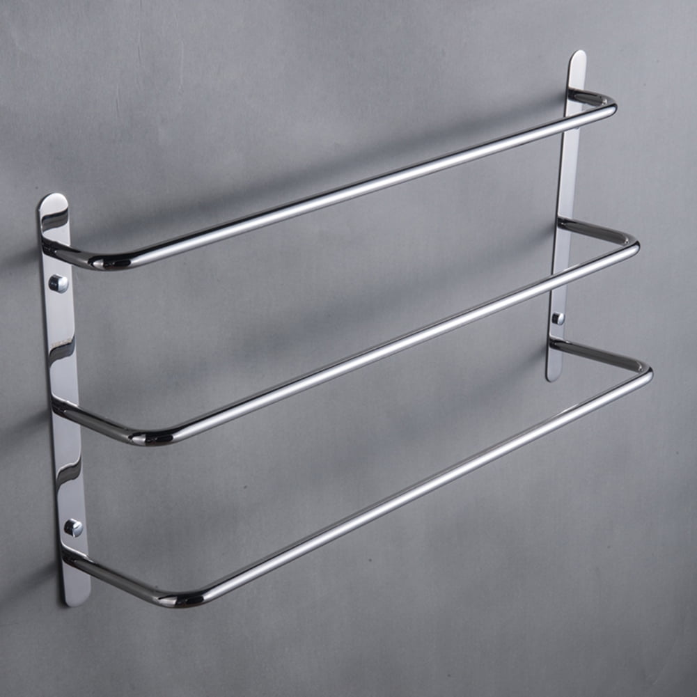 Kepooman 3-Tiers Bath Towel Bar, Towel Rack Towel Bars, Stainless Steel Towel Rack Luxury, Silver Kepooman 3-Tiers Bath Towel Bar, Towel Rack Towel Bars, Stainless Steel Towel Rack Luxury, Silver