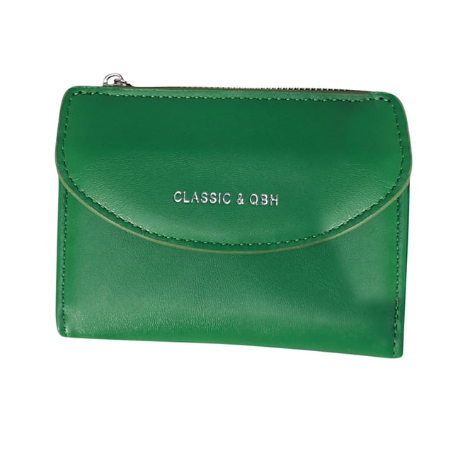 Bags for Small Business Double Layer Zipper Card Wallet Coin Purse Id