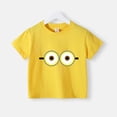 thumbnail image 2 of Camiseta de verano 100 % algodón para adolescentes, camiseta de algodón con cuello redondo y estampado sencillo de Minions de dibujos animados para niños y niñas, ropa de manga corta para niños, 2 of 5