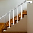 thumbnail image 3 of 4Pcs Square Stair Baluster Posts, Metal Stair Post with Adjustable Top Plate Drilled Railing Spindles with Flat Base Decorative Railing Posts Kits for Stairs Porch Handrails (White, 35.43" H), 3 of 7