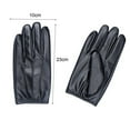 thumbnail image 5 of comerut 1 Pair Men Gloves Faux Leather Plush Full Fingers Touch Screen Winter Mittens for Outdoor, 5 of 8