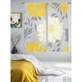 thumbnail image 3 of Yellow White Flowers Sheer Curtains 63 Inch Length 2 Panels Set, Retro Rustic Watercolor Wild Floral Voile Window Treatment Rod Pocket Curtains Sheers Drapes for Bedroom/Living Room/Kitchen 52x"63"x2, 3 of 7