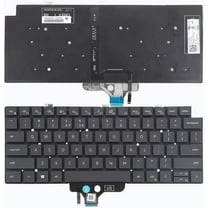 New US Black English Backlit Laptop Keyboard (Without palmrest) for Dell Latitude 7310 7310 2-in-1 5320 7320 7320 2-in-1 5320 2-in-1 P/N:18YPJ 018YPJ Light Backlight