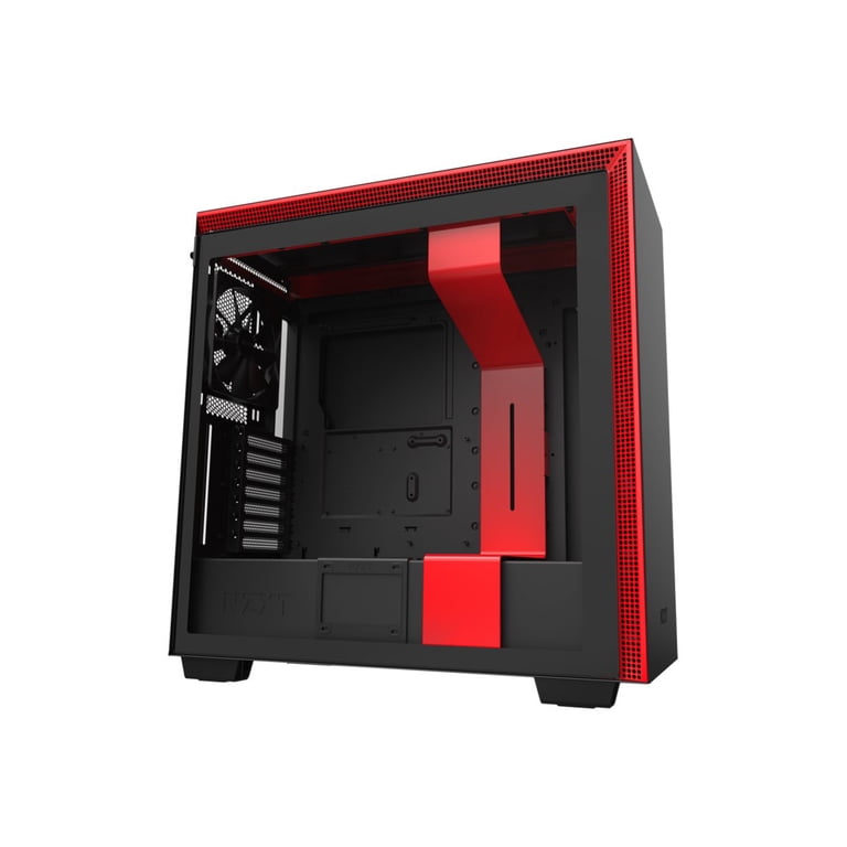 NZXT Case H710 TG Mid-Tower USB Matte Black Red - Walmart.com