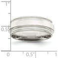 thumbnail image 6 of Sterling Silver Ss 7mm Polished Fancy Band Size 7.5 Made In United States qwb112-7.5, 6 of 6