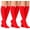 6 Pairs Red, variant on Diamond Star Women's Knee High Socks Trouser Socks, Stretchy Soft Thin Material (Red - 6 Pairs, Socks Size 9-11, Fit Women's Shoe Size 4-10.5)