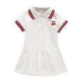 thumbnail image 2 of Girls Dress Casual Summer Outfit Elastic Waist Comfortable Playwear Toddler To Kids Age 1 7 Years Girls Dresses for School Holiday Vacation Beach, 2 of 4