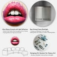 thumbnail image 5 of Designart 'Beautiful Woman Lips With Pink Lipstick' Modern Circle Metal Wall Art 29x29 - Disc of 29, 5 of 5