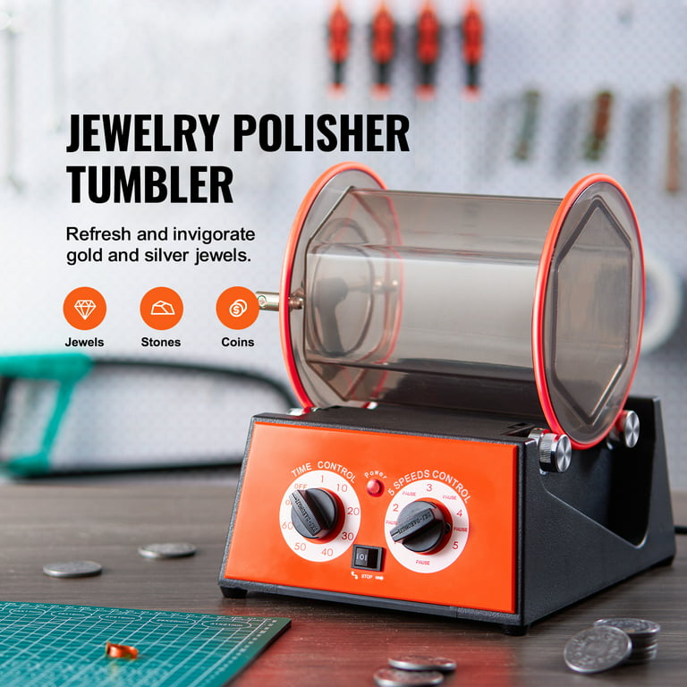 Bentism 5kg Rotary Tumbler Surface Polisher Jewelry Polish Finish Machine Gem DIY, Adult Unisex