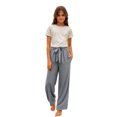 thumbnail image 7 of Girls Paper Bag Wide Leg Pants High Waist Palazzo Pants Loose Belted Dress Casual Trousers with Pocket 6T, 7 of 7