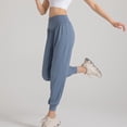 thumbnail image 2 of SWSMCLT Women's Harem Yoga Pants Long High Waisted Stretch Trousers Sweatpants Gym Casual Petite Jogging Blue 10, 2 of 4