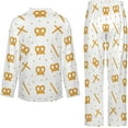 thumbnail image 5 of Top-kevin Womens Pajamas Set Passover Symbols Pattern Soft Long Sleeve Sleepwear Button Down Sets, 5 of 12