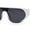 White Black - Black, variant on Retro Flat Top Shield Racer Plastic Subtle Cat Eye Sunglasses Black White - Black