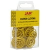 JAM Paper Round Paper Clips, Yellow Small Paperclips, 50/Pack, 1/2 inch