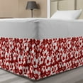 thumbnail image 1 of Football Bed Skirt, Sportive Design of Soccer Balls Game Teamwork Ambitious Collaboration, Elastic Bedskirt Dust Ruffle Wrap Around for Bedding Decor, 4 Sizes, Ruby Pale Salmon White, by Ambesonne, 1 of 2