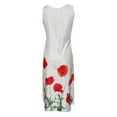 thumbnail image 5 of JINMGG Summer Dresses for Women under $10,Fashion Women Prints Comfy Summer O-Neck Ladies Pockets Sleeveless Dress, 5 of 6
