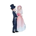 thumbnail image 2 of GUOOL Wedding Cake Topper Bride and Groom Mini DIY Micro Landscape Miniature Scene People Wedding Cake Dolls Topper for Anniversary Pink Dress, 2 of 9