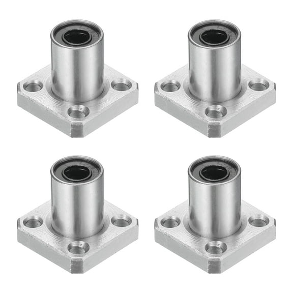 4pcs LMK6UU Linear Ball Bearings 6x12x19mm Square Flange for CNC Machines,3D Printer
