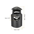 thumbnail image 2 of Uxcell 8mm Dia Spring Plastic Cord Locks Rope Stoppers for Camping Black 12Pack, 2 of 6