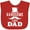 Red, variant on Inktastic Handsome Like Dad with Top and Mustache Boys Baby Bib