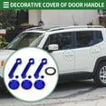 thumbnail image 2 of Conjunto de cubiertas para manijas de puertas exteriores Unique Bargains, trim decorativo para Jeep Wrangler JK 2DR 2007-2017, ABS, Azul Profundo, 1 juego, 2 of 6