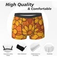 thumbnail image 5 of Retro 80S 90S Mens Breathable Boxer Briefs, Ultra Soft Sweat-Absorbent Boxer Shorts Underwear, Retro 70S Orange Floral, 5 of 7