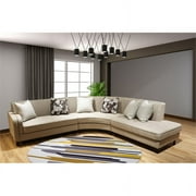 New Spec Valencia Mid Century LHF Sectional in Beige
