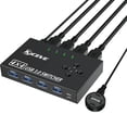 thumbnail image 2 of Interruptor USB 3.0, conmutador USB 4 computadoras que comparten 4 dispositivos USB, conmutador peri, 2 of 9