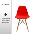 thumbnail image 4 of Sillas Minimalistas HOMEASY Color Rojo Set de 2, 4 of 6