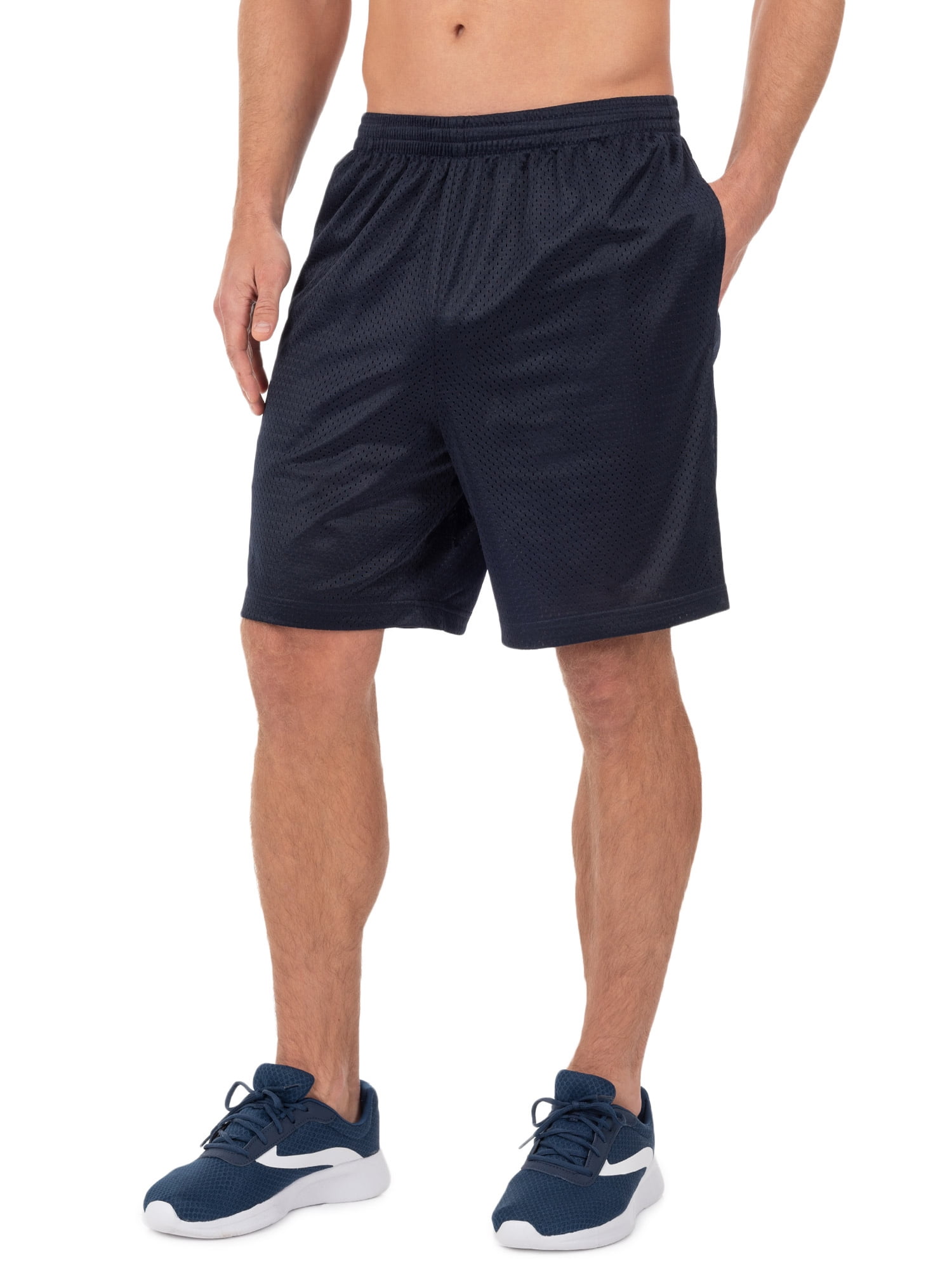 Athletic Works Men's 8" Active Ricehole Mesh Shorts, 2-Pack, up to 3XL