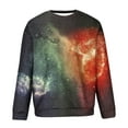 thumbnail image 3 of IROINNID Reduced Crew Neck Pullover Sweatshirts Lounge Graphic Print Long Sleeve Daily Fit 3D Printed Sweatshirts Tops,Orange, 3 of 4