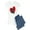 With Blue Strpe Pant, variant on - Black Pug Heart - Women's Light Pajamas